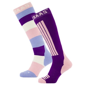 Poederbaas PB040422 Striped Purple Pink (2paar)